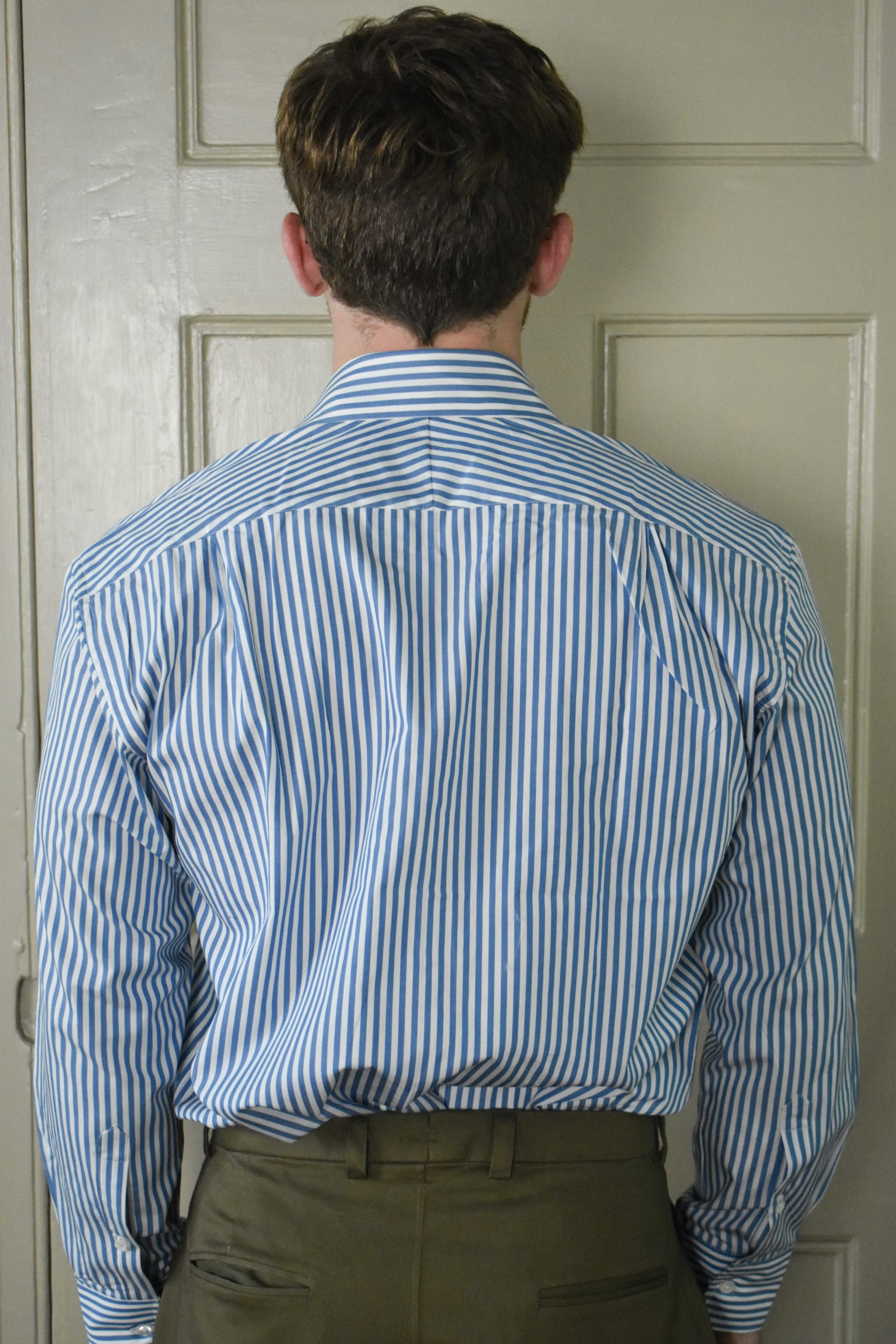 HAND-SEWN FORMAL SHIRT IN CLASSIC BENGAL STRIPE 100s 2-PLY POPLIN 3 HAND-SEWN FORMAL SHIRT IN CLASSIC BENGAL STRIPE 100s 2-PLY POPLIN - Image 3