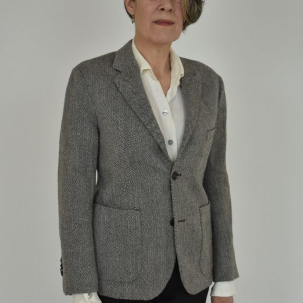 UTTERLY NATURAL, UNDYED WOOLEN TWEED JACKET 1