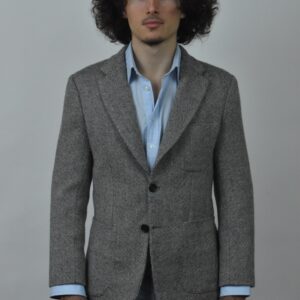 UTTERLY NATURAL, UNDYED WOOLEN TWEED JACKET 2