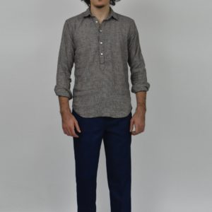 PLANT INDIGO DYED JAPANESE COTTON DRAWSTRING PANTS