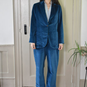PETROL VELVET COTTON SUIT