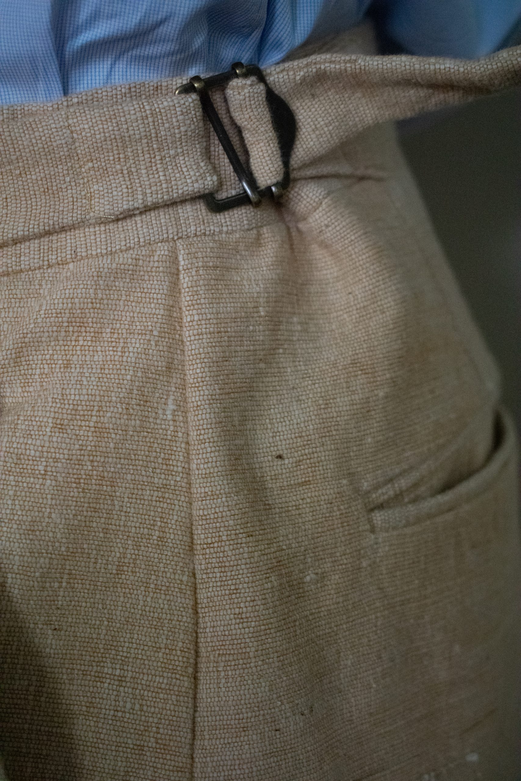 STRAIGHT LEGGED PANTS IN UNDYED HANDLOOMED COTTON 7 STRAIGHT LEGGED PANTS IN UNDYED HANDLOOMED COTTON - Image 7