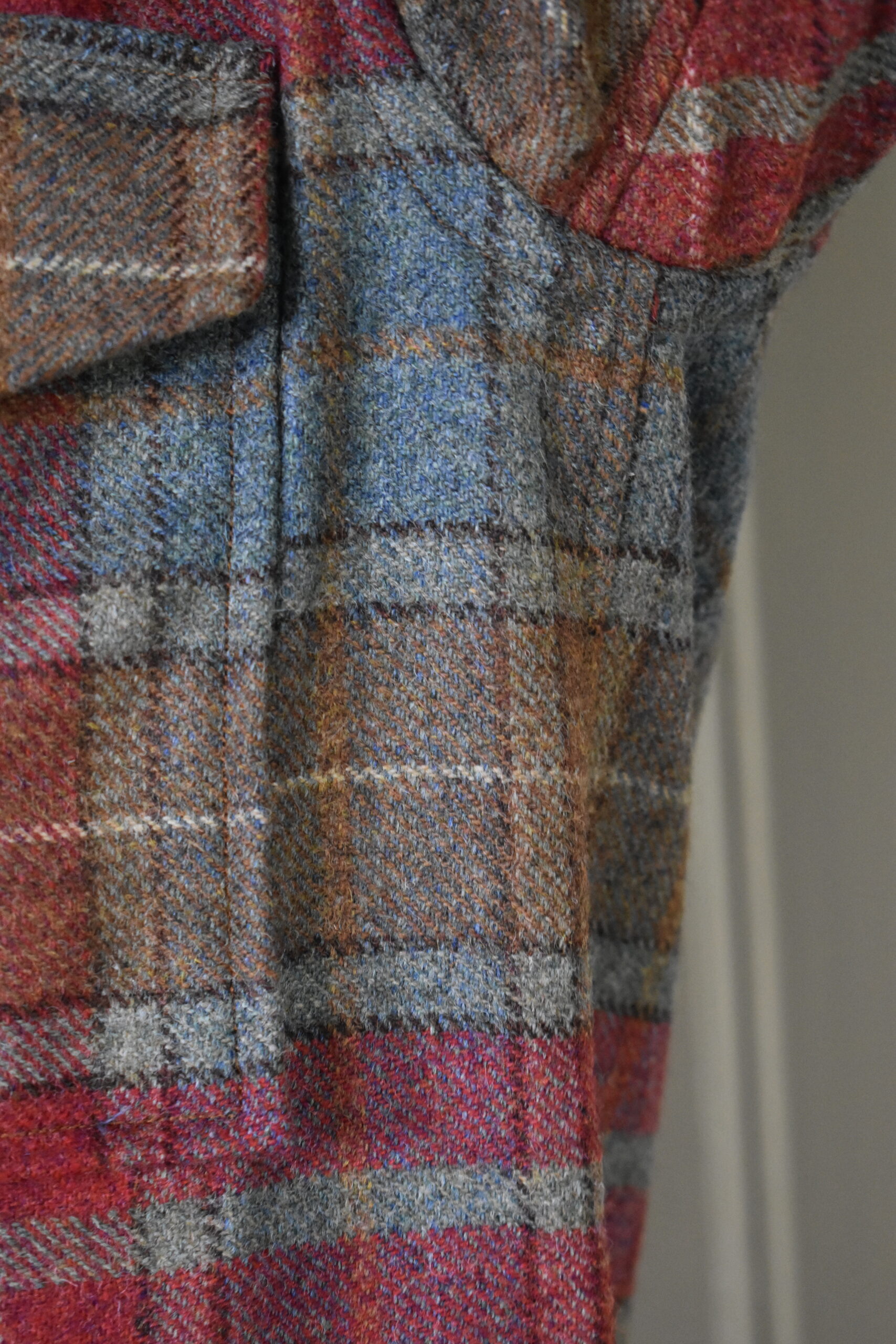 MEN'S WASHED PLAID OVERSHIRT 2 IN ENGLISH CHEVIOT TWEED 3 MEN'S WASHED PLAID OVERSHIRT 2 IN ENGLISH CHEVIOT TWEED - Image 3