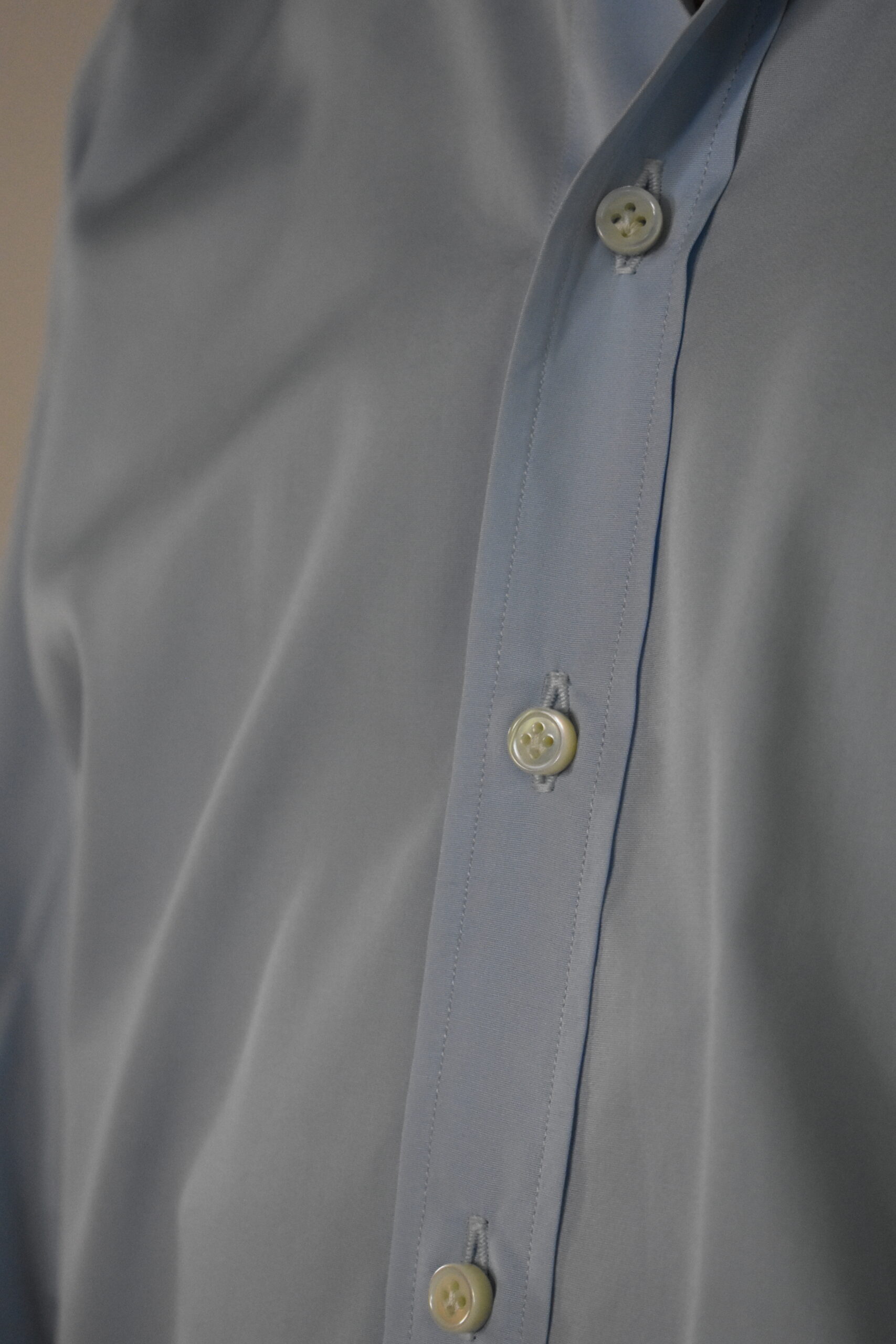 HAND-SEWN SHIRT IN PLAIN BLUE 120s 2-PLY POPLIN 5 HAND-SEWN SHIRT IN PLAIN BLUE 120s 2-PLY POPLIN - Image 5