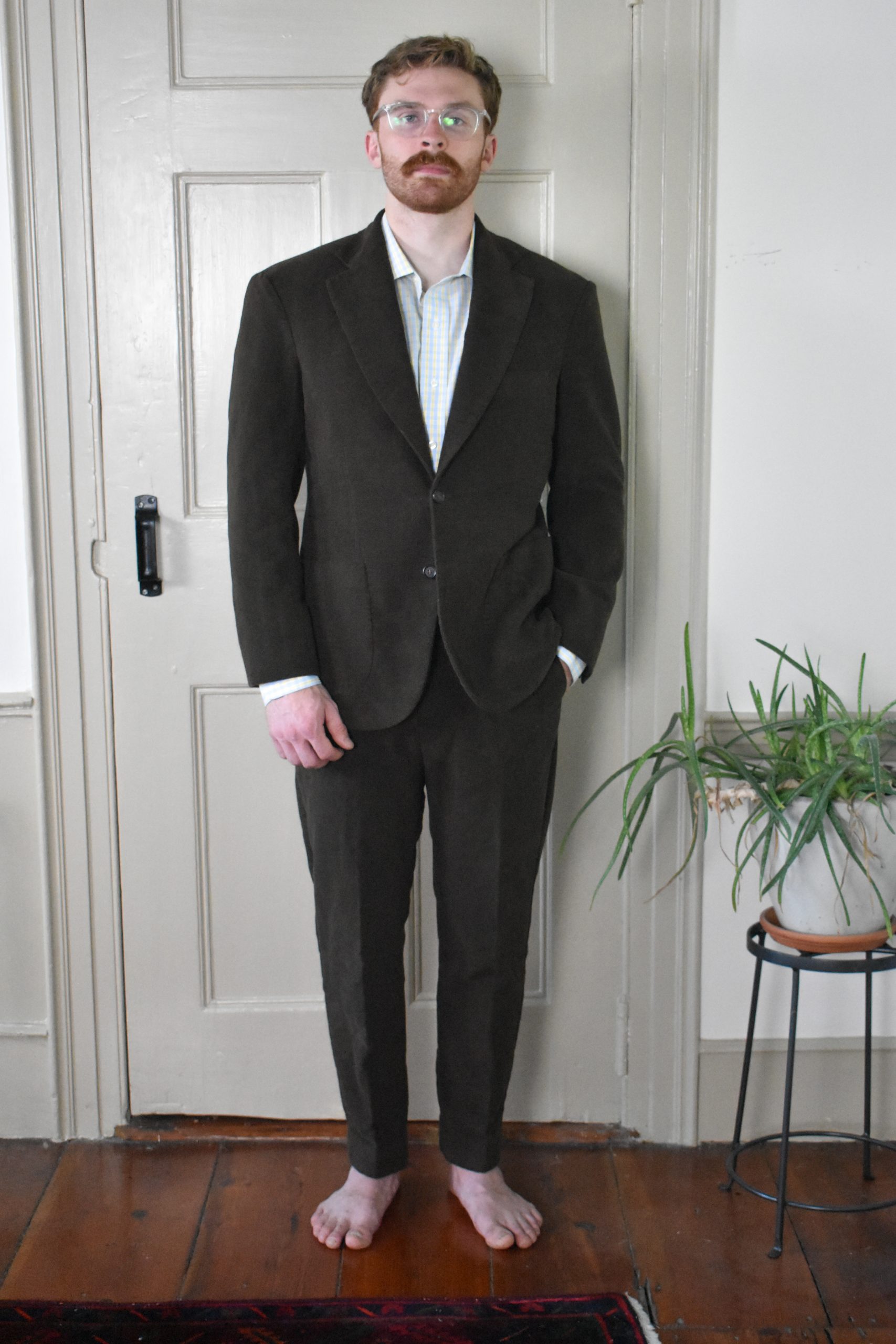 COFFEE BROWN COTTON MOLESKIN SUIT 1 COFFEE BROWN COTTON MOLESKIN SUIT